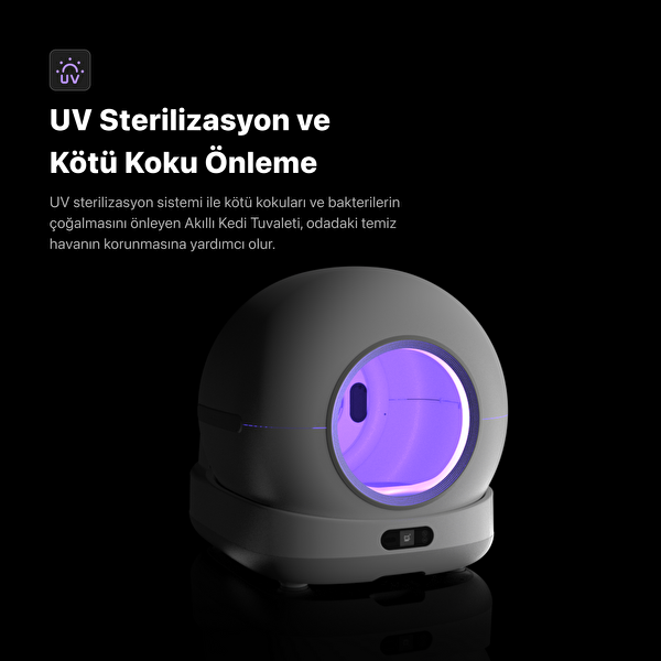 Xenon Smart Akıllı Kamerasız Kedi Tuvaleti Çelik Kaseli 4 LT Mama Kabı Akıllı Su Pınarı ve Filtre 4'lü Pet Seti