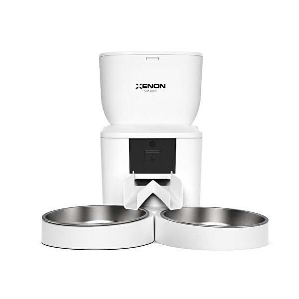 Xenon Smart Akıllı Kedi Tuvaleti Çift Hazneli Mama Kabı Sessiz Çelik Su Pınarı Yedek Filtre Pet Seti