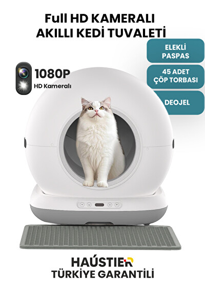 Haustier CB002 Kameralı APP ile Kontrol Akıllı Otomatik Kedi Tuvaleti