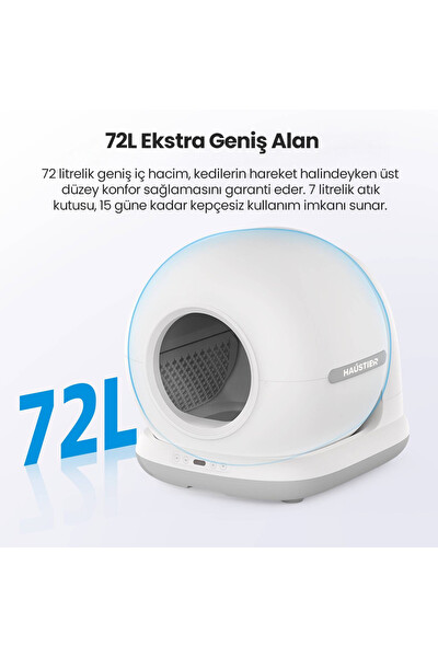 Haustier CB002 Kameralı APP ile Kontrol Akıllı Otomatik Kedi Tuvaleti