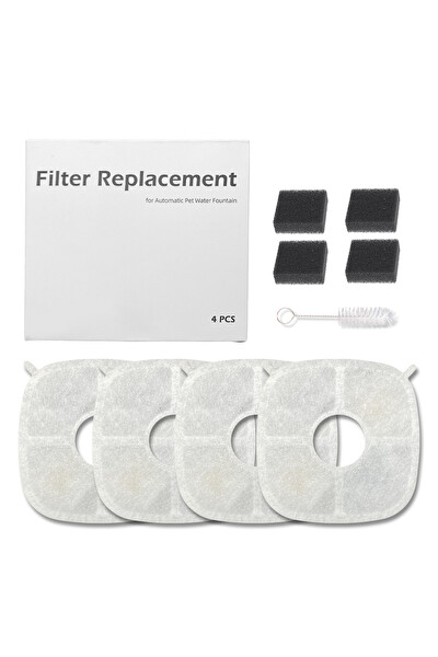 Haustier WF013 Otomatik Seramik Kedi Su Sebili için Filtre Seti (4 Adet)