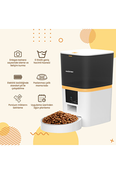 Haustier Akıllı Otomatik Kedi Tuvaleti - Akıllı Mama Kabı - Kedi Su Sebili 3'lü Set (CB002G - QQ005B - WF007L)