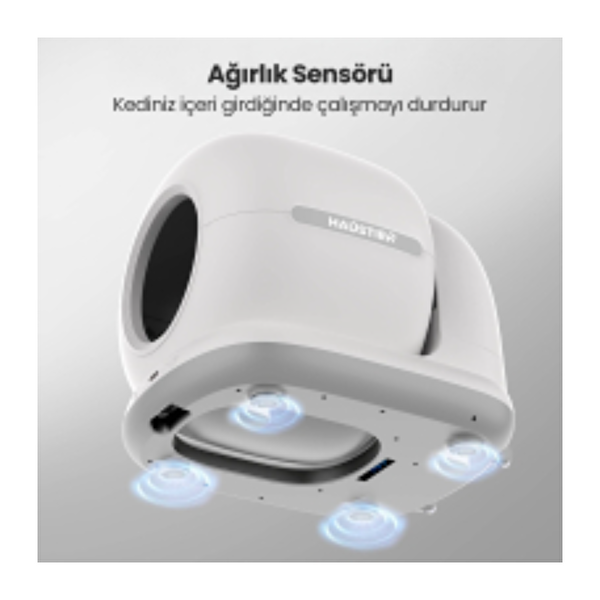 Haustier Akıllı Otomatik Kedi Tuvaleti - Akıllı Mama Kabı 2'li Set ( CB001G - QQ003B )