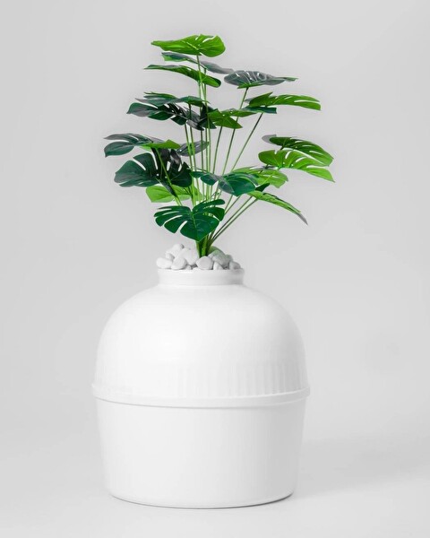 Reyo Dekorapet Dekoratif Kedi Tuvaleti - Beyaz