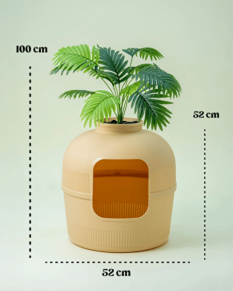 Reyo Dekorapet Dekoratif Kedi Tuvaleti - Latte