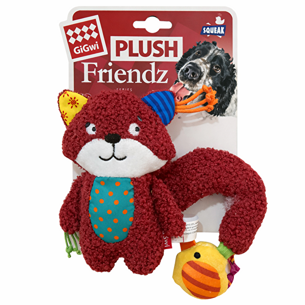 GiGwi 6798 Plush Friendz Sesli Sincap Peluş Köpek Oyuncağı