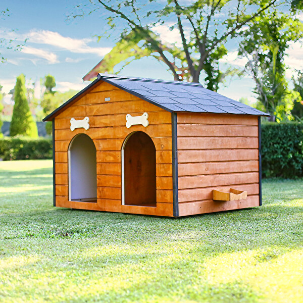 Mandu Isı Yalıtımlı 2 Bölmeli Köpek Kulübesi