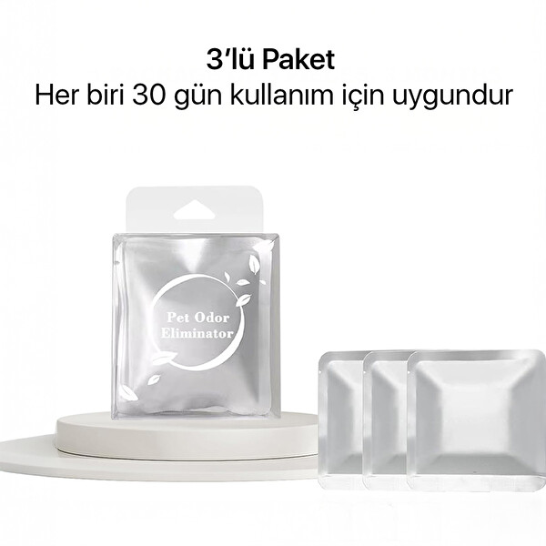 UBPet Odor Eliminator Akıllı Kedi Tuvaletleri İçin Koku Giderici Ferahlatıcı Özel Koku Jeli 3’lü Paket