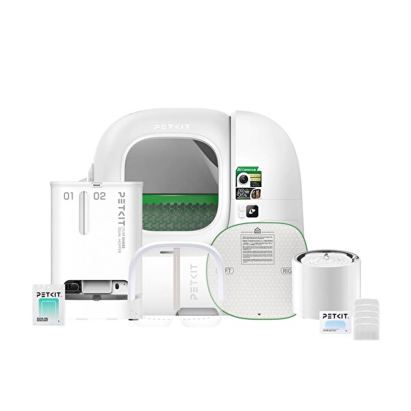 Petkit Purobot Max Pro 2 Kedi Tuvaleti Yumshare Kameralı Çift Hazneli Akıllı Mama Kabı Eversweet 3 Pro Su Pınarı