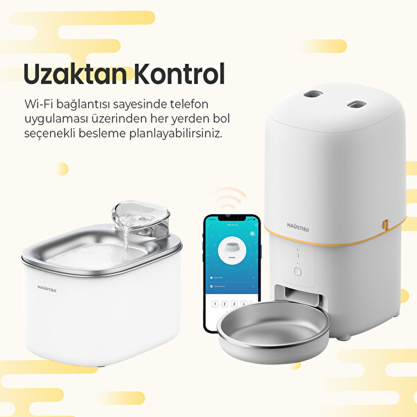 Haustier PWF Akıllı Beslenme İstasyonu Akıllı Kedi Mama Kabı ve Kedi Su Sebili İkisi Bir Arada Avantaj Set