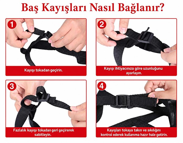 Valkyrie M Beden Ayarlanabilir Nefes Alabilir Isırma Önleyici Yumuşak Pedli Siyah Köpek Ağızlığı