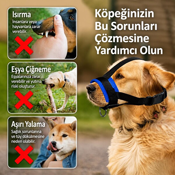 Valkyrie M Beden Ayarlanabilir Nefes Alabilir Isırma Önleyici Yumuşak Pedli Siyah Köpek Ağızlığı