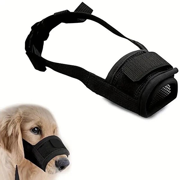 Valkyrie M Beden Nefes Alabilir Fileli Ayarlanabilir Isırma Önleyici Yumuşak Siyah Köpek Ağızlığı