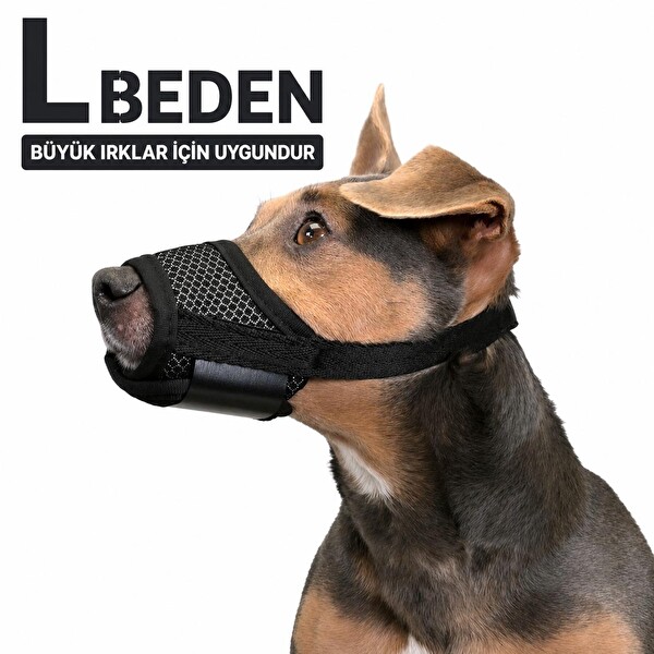 Valkyrie Fileli Nefes Alabilen Ayarlanabilir Cırtlı Güvenli Köpek Ağızlığı L Beden