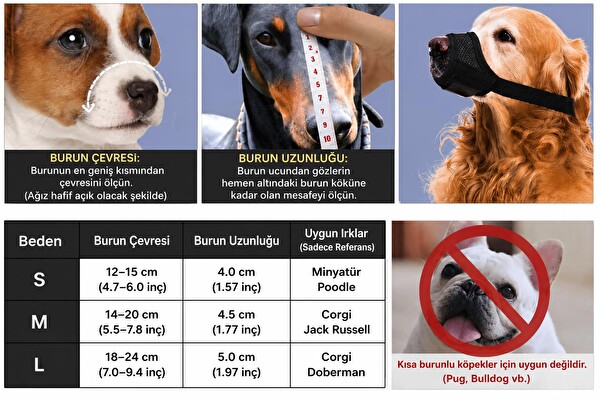 Valkyrie Fileli Nefes Alabilen Ayarlanabilir Cırtlı Güvenli Köpek Ağızlığı L Beden