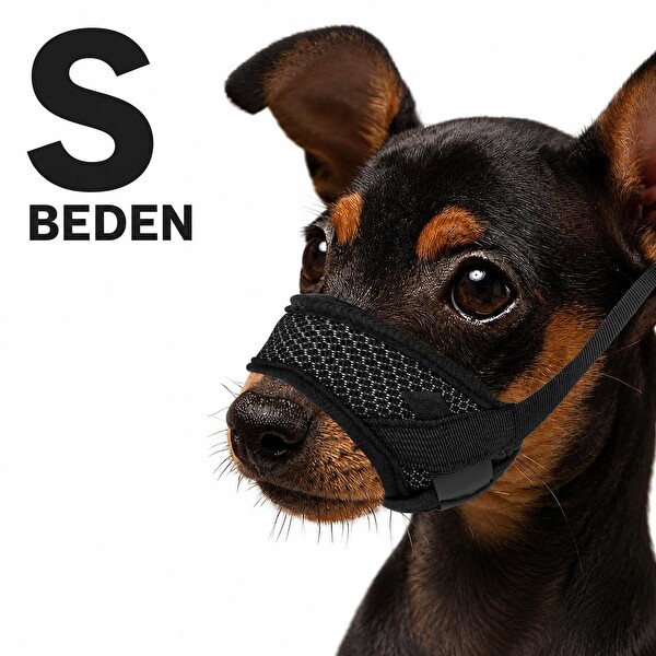 Valkyrie S Beden Köpek Ağızlığı Fileli Nefes Alabilen Ayarlanabilir Cırtlı Güvenli Köpek Ağızlığı