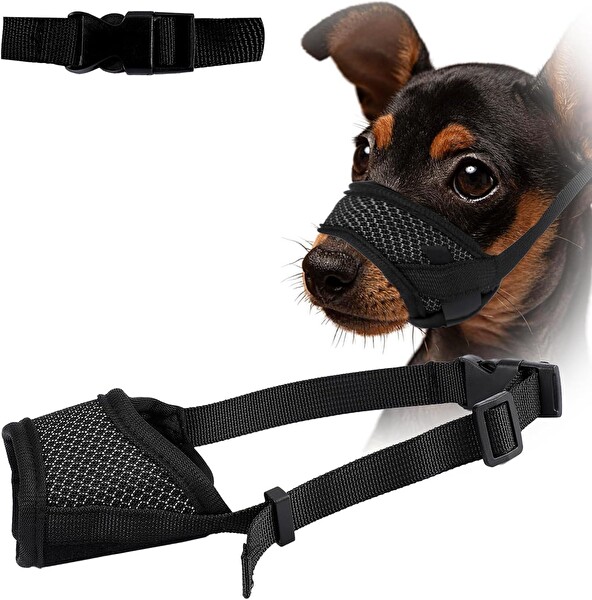 Valkyrie S Beden Köpek Ağızlığı Fileli Nefes Alabilen Ayarlanabilir Cırtlı Güvenli Köpek Ağızlığı