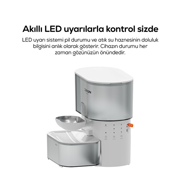 Xenon Smart X8659 Otomatik 3L 2000 mAh Taze Su Döngüsü Çelik Kase Standart Kedi Su Pınarı