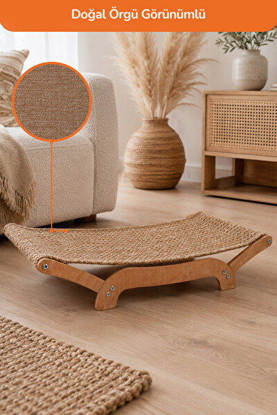 Gobypet Kediler İçin Tırmalanabilir Sisal Halı Özellikli Konforlu Kedi Yatağı 6075