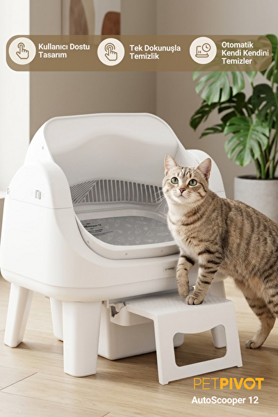 Petpivot Autoscooper AS12 Lite Akıllı Otomatik Kedi Tuvaleti