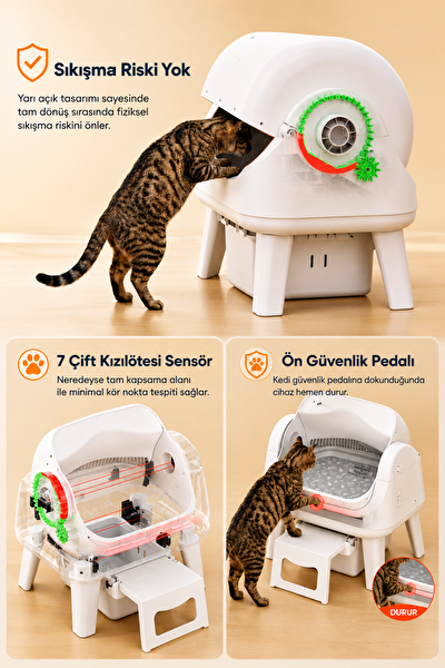 Petpivot Autoscooper AS12 Lite Akıllı Otomatik Kedi Tuvaleti