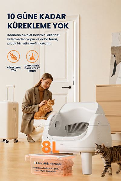 Petpivot Autoscooper AS12 Lite Akıllı Otomatik Kedi Tuvaleti