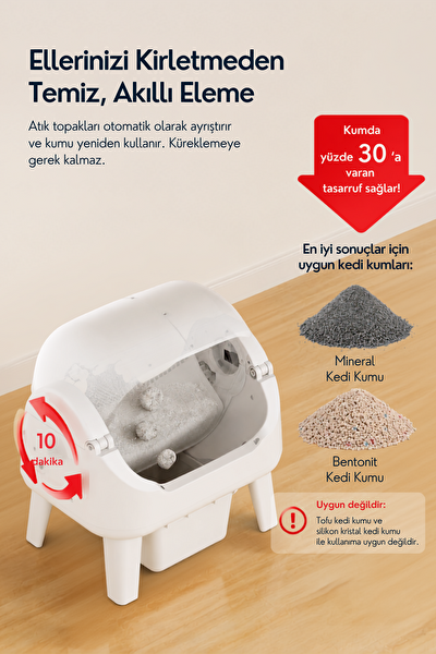 Petpivot Autoscooper AS12 Lite Akıllı Otomatik Kedi Tuvaleti