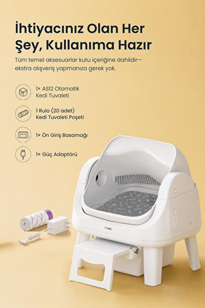 Petpivot Autoscooper AS12 Lite Akıllı Otomatik Kedi Tuvaleti