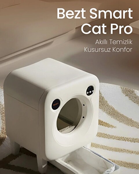 Bezt Smart Cat Pro Kameralı Otomatik Akıllı Kedi Tuvaleti