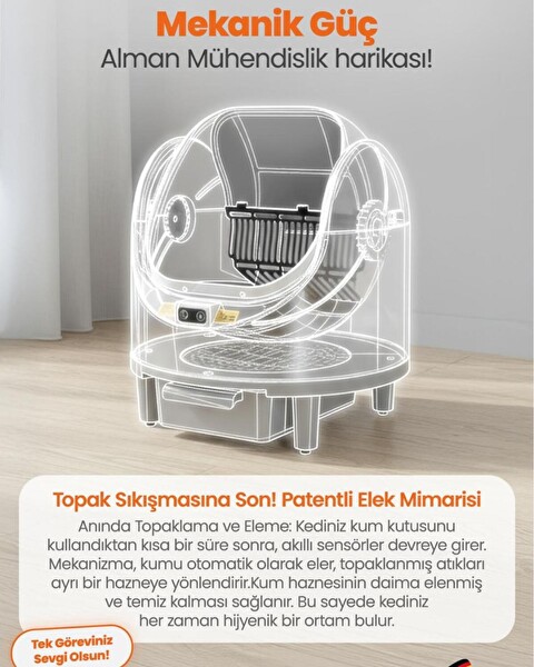 Bezt Pure Cat Otomatik Akıllı Kedi Tuvaleti