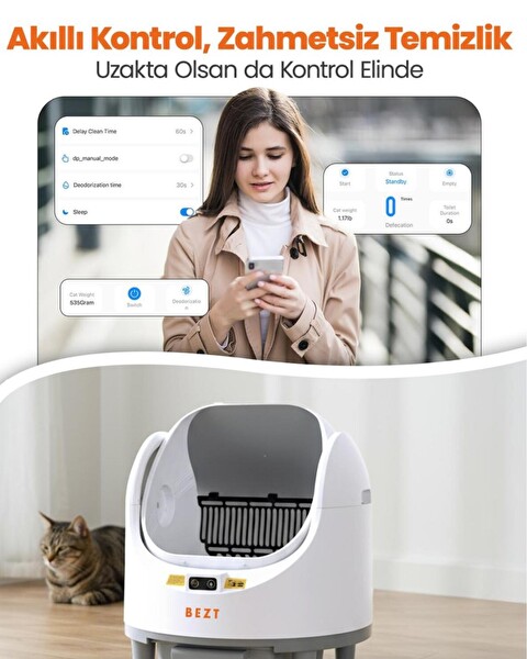 Bezt Pure Cat Otomatik Akıllı Kedi Tuvaleti