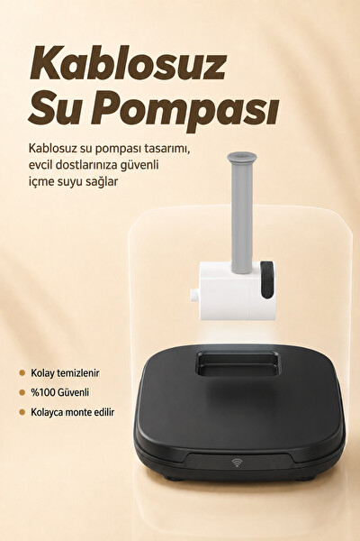 Premier PWF 3150 Petmate Flowsense Pro Wi-Fi ve Sensörlü Akıllı Otomatik Kedi - Köpek Su Çeşmesi 2.5 L Siyah
