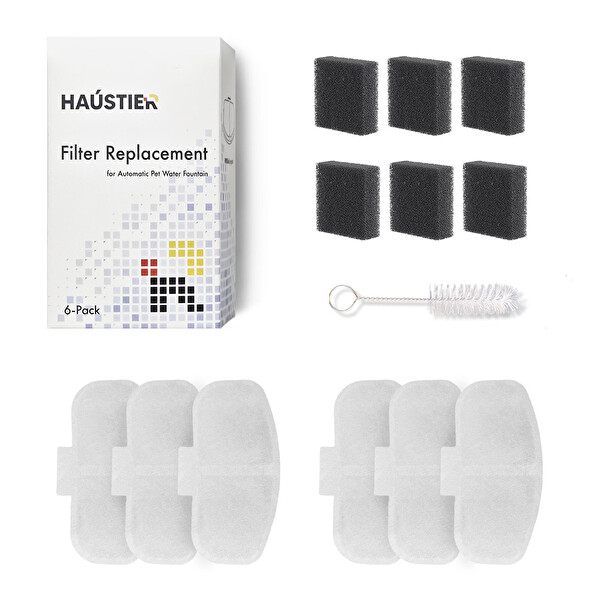 Haustier WF014 Otomatik Kedi Su Sebili Uyumlu 6'lı Filtre Seti