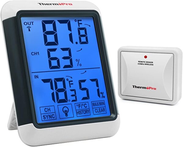 ThermoPro ThermoPro TP65A Wifi İç-Dış Mekan Işıklı Dijital Isı ve Nem Ölçer