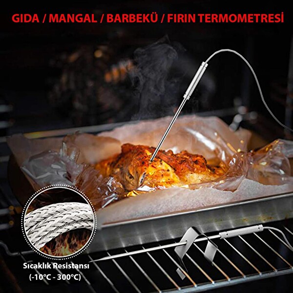 ThermoPro TP28 150 M Mesafeli Kablosuz Profesyonel Saplama Gıda ve Izgara Termometresi