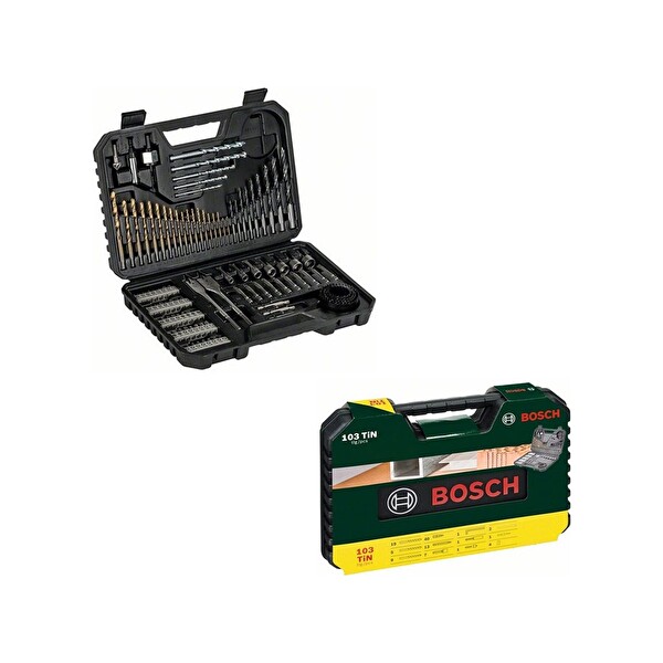 Bosch 2607017367 103 Parça Matkap Ucu Vidalama Ucu Lokma Ucu Karışık Aksesuar Seti