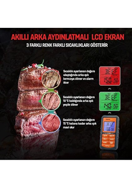 ThermoPro TP-07C Kablosuz Profesyonel Gıda Pişirme Termometresi