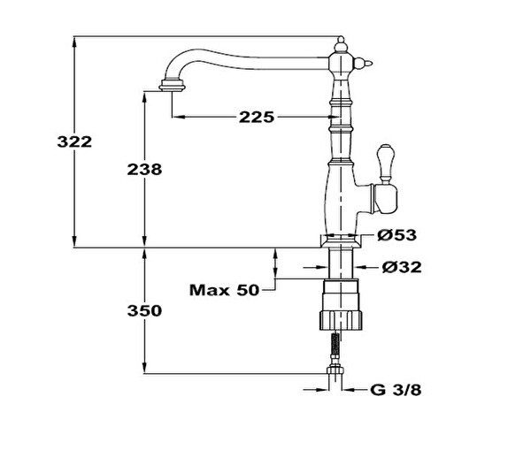 Teka RT 915 Retro Rustik Armatür 116030051