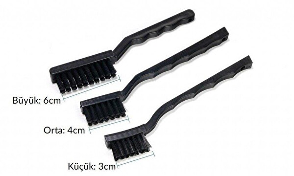 Wellhise 3'lü Antistatik Tamirci Fırça Seti