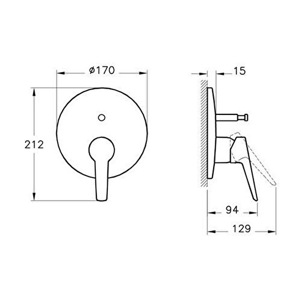 Artema A42446 Solid S Ankastre Banyo Bataryası