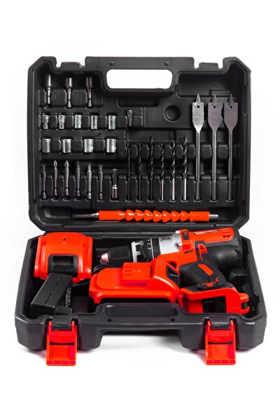 Germany Style GRMPRO7036T 58 V Max XR Çift Akülü Darbeli Torklu Matkap - 30 Parça Aksesuar