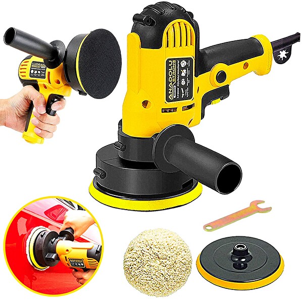 Anadolu Strong ANS1073 Devir Ayarlı Zımpara Araba Pasta Cila ve Parlatma 125 MM Polisaj Makinesi