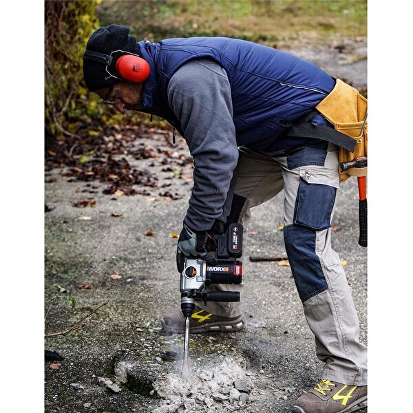 Worx WX380.9 20V 2.2J Profesyonel SDS-Plus Pnömatik Kırıcı Delici (Akü Dahil Değildir)