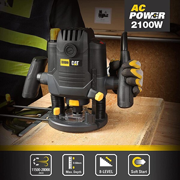 Cat DX89 2100 W 12 MM Profesyonel El Frezesi