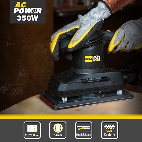 Cat DX44 350 W Profesyonel Devir Ayarlı Titreşimli Zımpara