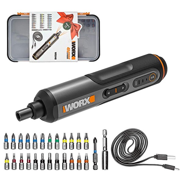 Worx WX240 4V 1.5 aH Li-ion Akıllı Şarjlı Tornavida ve 26 Adet Bits Uç