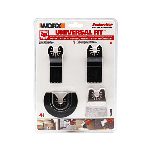 Worx WA5092 4 Parça Universal Metal Ahşap Kesme ve Raspalama Aksesuar Seti