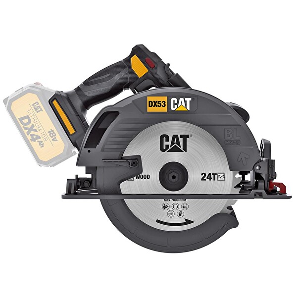 Cat DX53B 18 Volt 185 MM Kömürsüz Profesyonel Daire Testere (Akü Dahil Değildir)