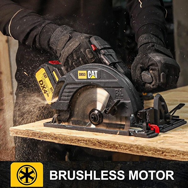 Cat DX53B 18 Volt 185 MM Kömürsüz Profesyonel Daire Testere (Akü Dahil Değildir)