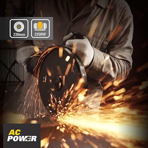 Cat DX35 2350 W 230 MM Profesyonel Dönebilir Tutma Kollu Büyük Taşlama